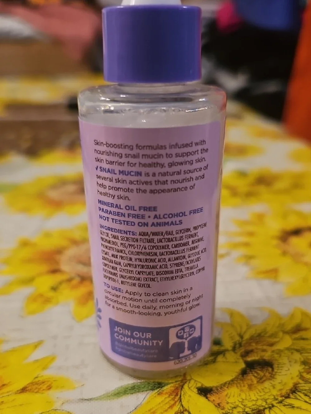GlobalBeautyCare Snail Mucin Essence - Hydrating Brightening Serum (Purple)